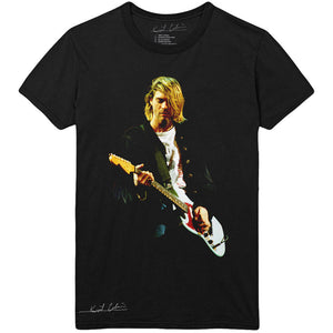 KURT COBAIN GUITAR PHOTO COLOUR TEE