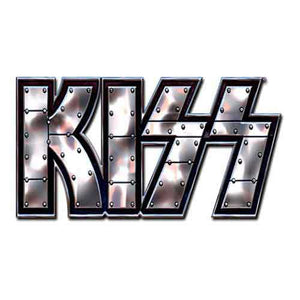 KISS PIN BADGE STUD LOGO