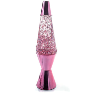 RETRO LAVA LAMP ROSE GOLD GLITTER DIAMOND SHAPE