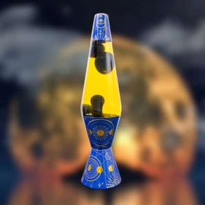 RETRO LAVA LAMP MOON PHASES ROYAL BLUE