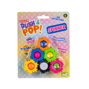 PUSH AND POP FIDGET RANGE SPINNER