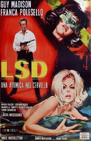 LSD FLESH OF DEVIL MOVIE POSTER RETRO A3 PRINT 27 X 43CM POSTER