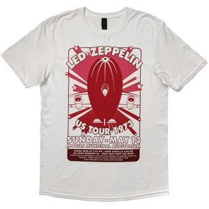 LED ZEPPELIN MOBILE MUNICIPAL TOUR WHITE TEE