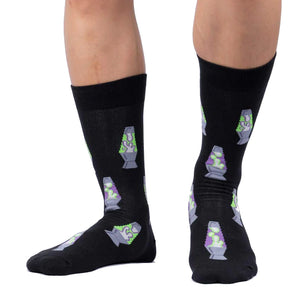LAVA MY LIFE GLOW IN DARK SOCKS MENS US shoe size 7-13,  women's US shoe 8.5-14.5.