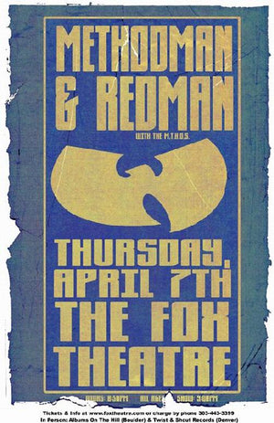 METHOD MAN / REDMAN 2011 TOUR POSTER A3 PRINT 27 X 43CM