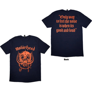 MOTORHEAD GOOD AND LOUD NAVY TEE