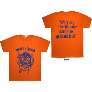 MOTORHEAD GOOD AND LOUD ORANGE TEE