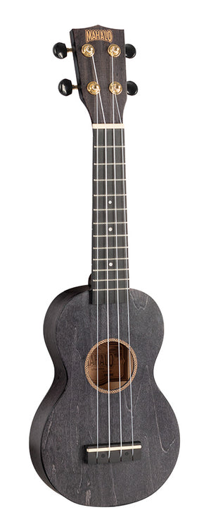 UKULELE MAHALO TRANSPARENT BLACK WIDE NECK W/BAG