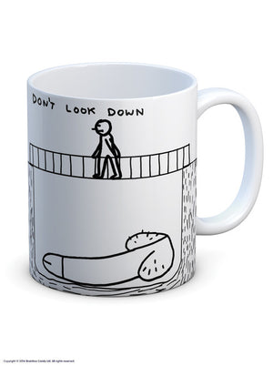 DONT LOOK DOWN PENIS MUG DAVID SHRIGLEY