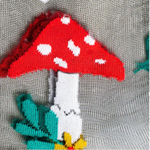 MAGIC MUSHROOM SHEER MESH SOCKS W SIZE 5-10