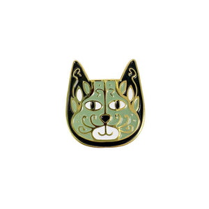 CAT NOUVEAU BADGE PIN