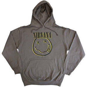 NIRVANA SMILEY GREY HOODED SWEATSHIRT