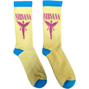NIRVANA IN UTERO YELLOW SOCKS (UK SIZE 4 - 7)