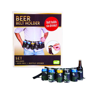 BEER BELT SIX PACK HOLSTER  CAMO PRINT