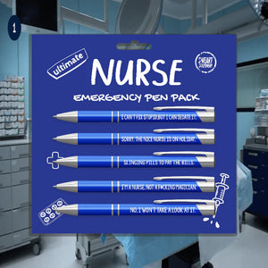 NURSE PEN PACK 5 PENS UNIQUE SLOGANS