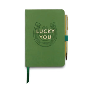 LUCKY YOU NOTEBOOK WITH PEN HORSESHOE