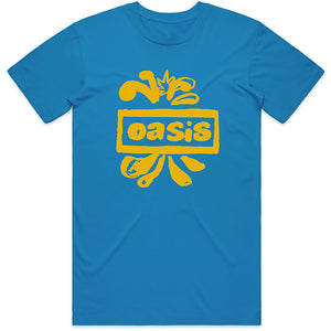 OASIS DRAWN LOGO BLUE TEE