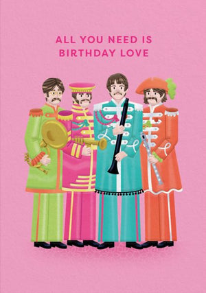 BEATLES BIRTHDAY LOVE CARD