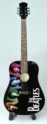 BEATLES MINIATURE GUITAR FIGURINE ACOUSTIC SHAPE