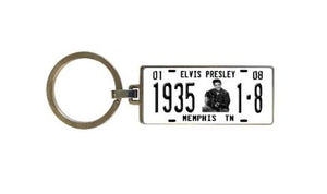 ELVIS LICENSE PLATE KEYCHAIN