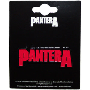 PANTERA PIN BADGE: RED LOGO
