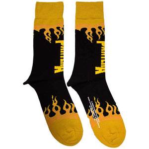 PANTERA UNISEX ANKLE SOCKS: FLAME (BLACK) (UK SIZE 7-11)