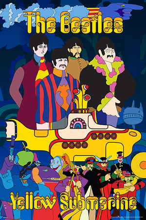 BEATLES YELLOW SUBMARINE POSTER  BLUE BACKGROUND 427