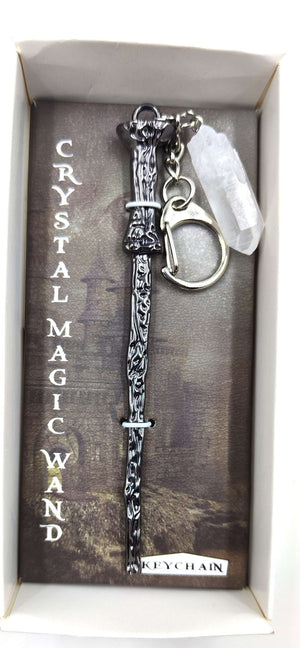 QUARTZ CRYSTAL MAGIC WAND KEYCHAIN