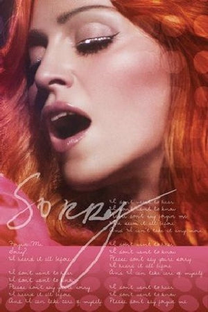 MADONNA SORRY LYRICS POSTER 211