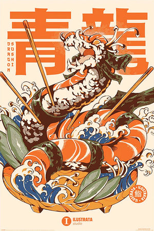 DRAGON SUSHI POSTER ILLUSTRATA 291