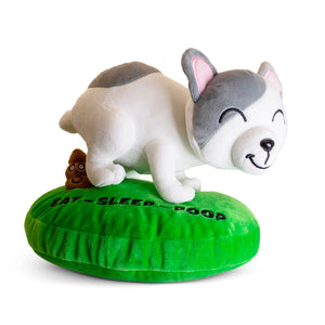 EAT SLEEP POOP FRENCHIE DOG DELUXE PLUSHIE