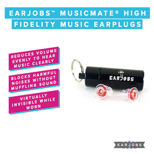 ORIGINAL MUSICMATE CONCERT EAR PLUGS HIGH FIDELITY MUSIC SOFT PACK