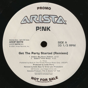 PINK | GET THE PARTY STARTED (REMIXES) - 12 - PINK SLEEVE