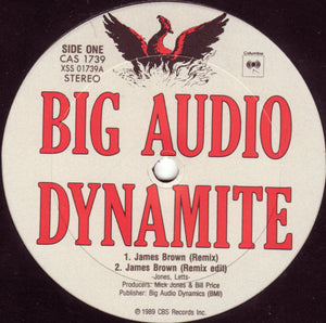 BIG AUDIO DYNAMITE | JAMES BROWN 12 - US PRESSING - GENERIC SLEEVE WITH HYPE STICKER