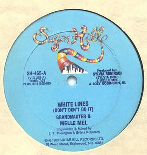 GRANDMASTER FLASH AND MELLE MEL | WHITE LINES / MELLE MEL'S GROOVE - 12
