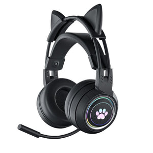 POWERPLAY CAT RGB GAMING HEADSET (BLACK)