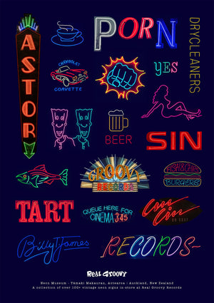 REAL GROOVY POSTER NEON MUSEUM (A1 SIZE) 589
