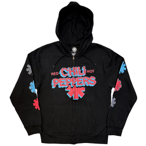 RED HOT CHILI PEPPERS SHOCK LOGO ZIPPED HOODIE SWEATSHIRT