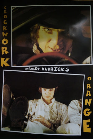 CLOCKWORK ORANGE RETRO POSTER BLACK  RARE 117