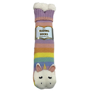 UNICORN READING SOCKS