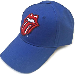 ROLLING STONES BASEBALL CAP: CLASSIC TONGUE MID BLUE
