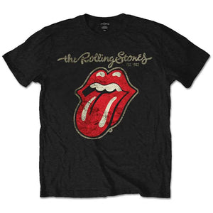 ROLLING STONES PLASTERED TONGUE TEE BLACK