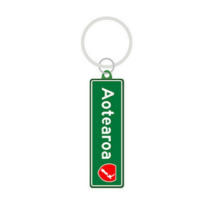 AOTEAROA ROAD SIGN KEYCHAIN