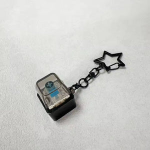 MECHANICAL KEYBOARD FIDGET CLICK KEYRING BLACK STAR