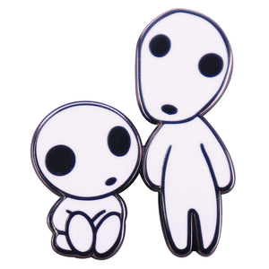 FOREST SPIRIT PAIR ENAMEL BADGE PRINCESS MONONOKE