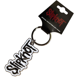 SLIPKNOT KEYRING SCRATCH LOGO WHITE BORDER