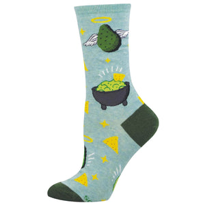 HOLY GUACAMOLE SOCKS BLUE HEATHER (5-10.5 W / 4-6.5 M)