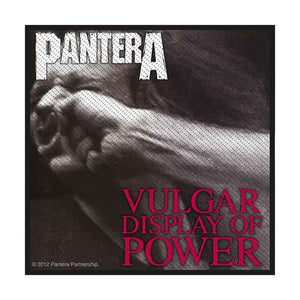 PANTERA STANDARD PATCH: VULGAR DISPLAY OF POWER (RETAIL PACK)