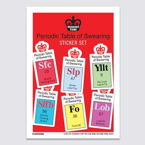 PERIODIC TABLE OF SWEARING STICKER SET