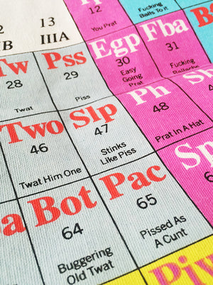 PERIODIC TABLE OF SWEARING TEA TOWEL
